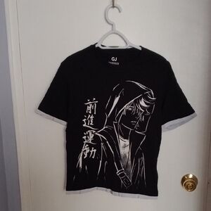 Black Graphic Short Sleeve Tee